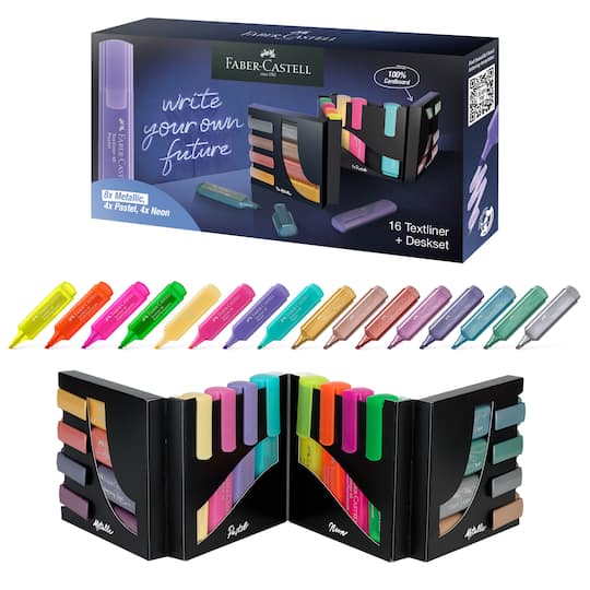 Michaels, Faber-Castell® Textliner 16 Color Desk Set – Category: Markers